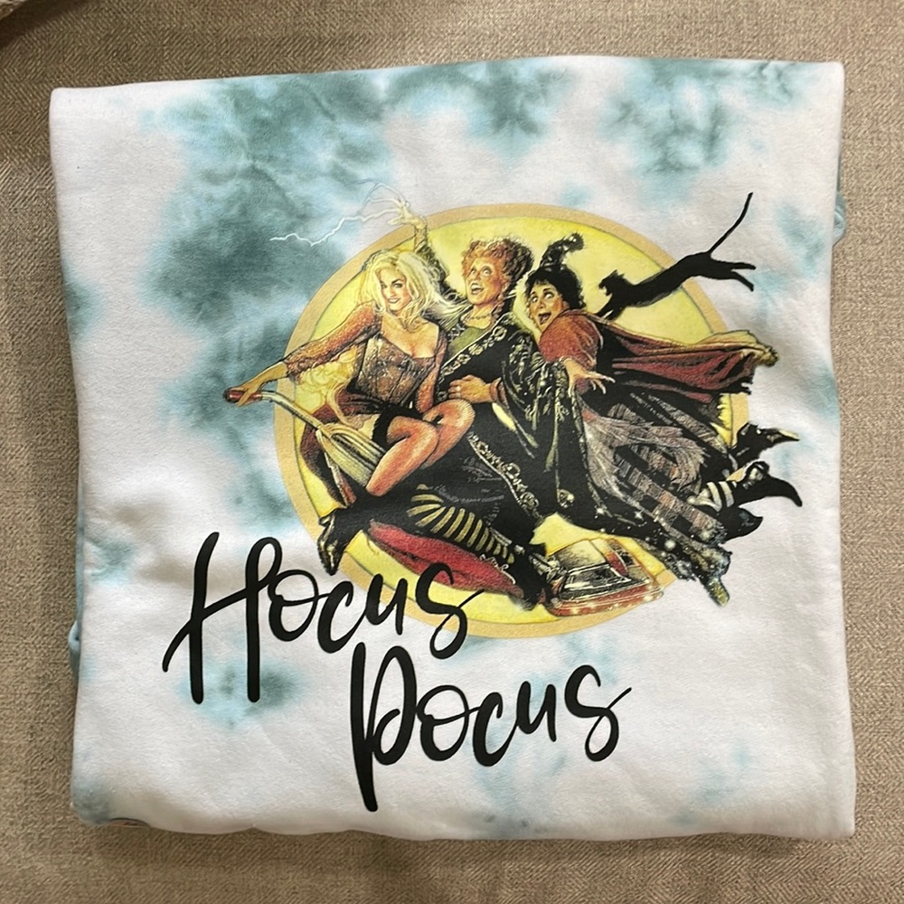 Hocus Pocus Tie Dye Crewneck, Size Medium, Brand New, Never Worn